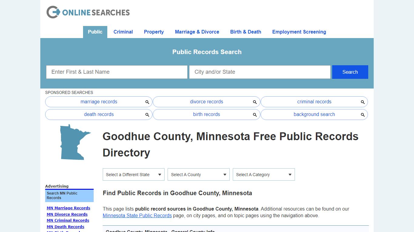 Goodhue County, Minnesota Public Records Directory