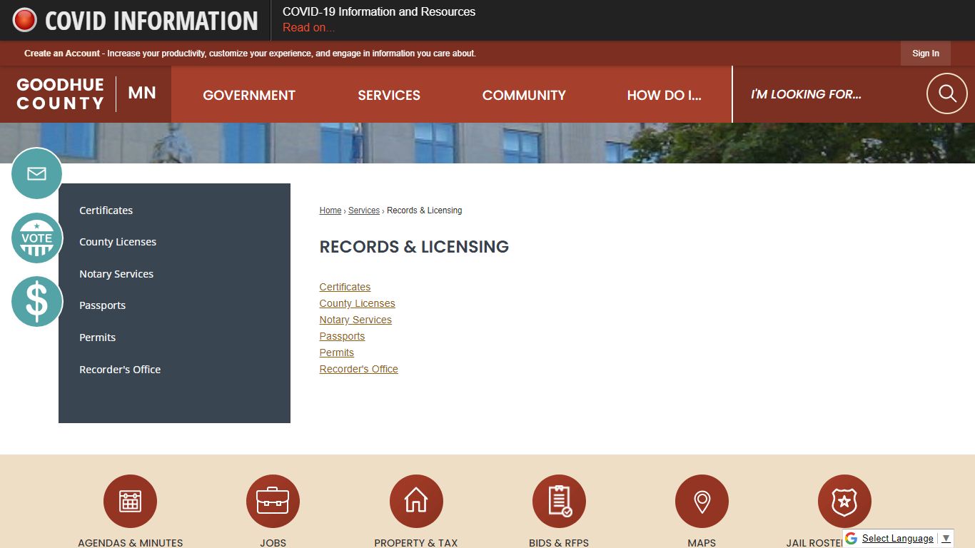 Records & Licensing | Goodhue County, MN - Official Website